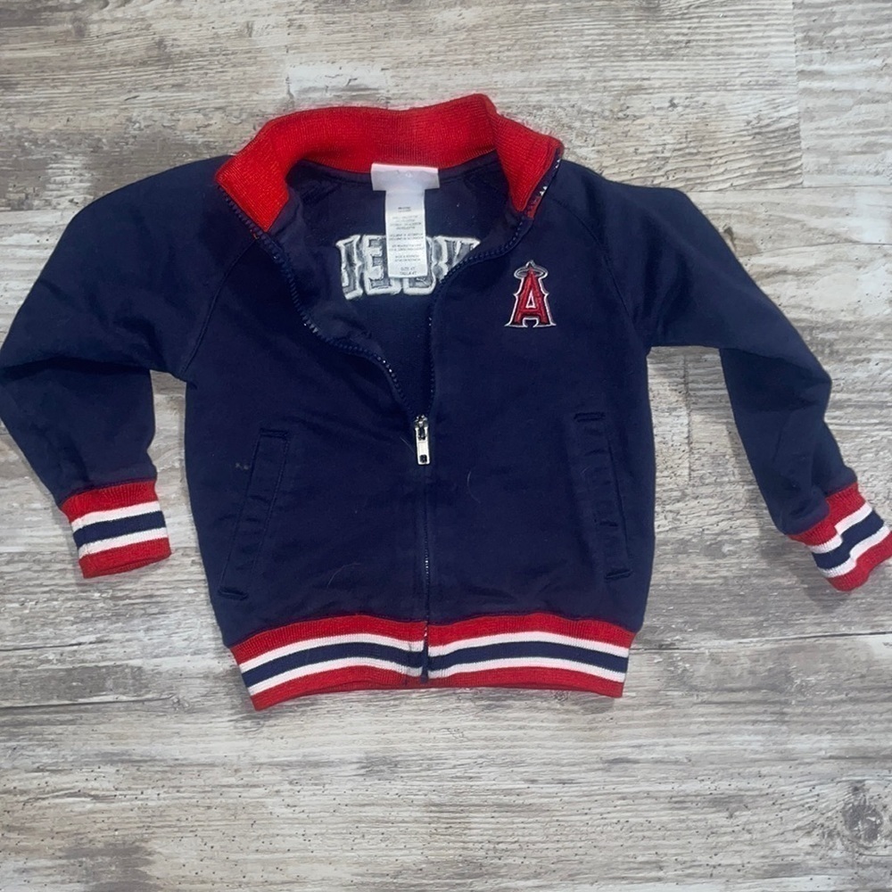 Los Angeles Angels Navy & Red Kids Full-Zip Jacket